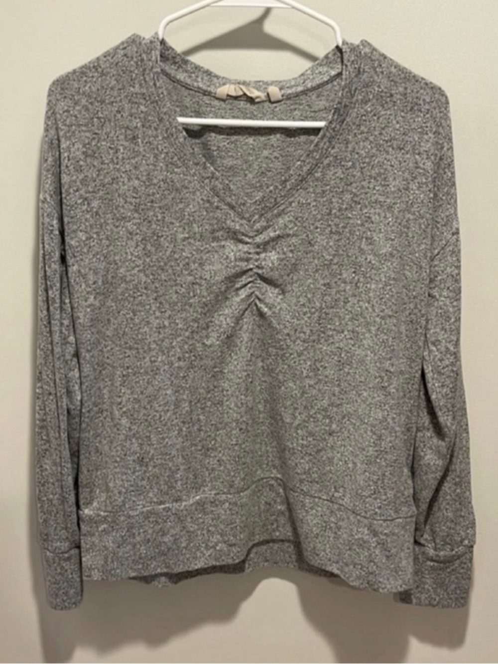 Soft Surroundings Grey Soft Petite Small Long Sleeve Shirt fall basics